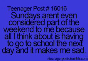 hate, me, quote, quotes, sad, school, sundays, teenager post ...