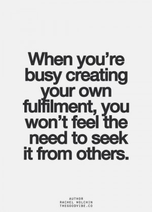 Create your own fulfillment.