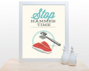 ... MC Hammer quote minimal red coral modern eggshell aqua pastel funny