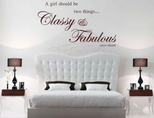 FABULOUS Coco Chanel WALL QUOTE vinyl wall art decal XXXL SIZE N47
