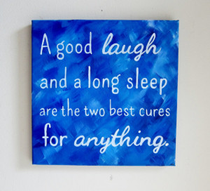 Inspirational Quote Art Wall Sayings - A Good Laugh Canvas Wall Art ...