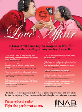 ... Ad to Hightlight 'Love Affair' Between Radio and Recording Industry