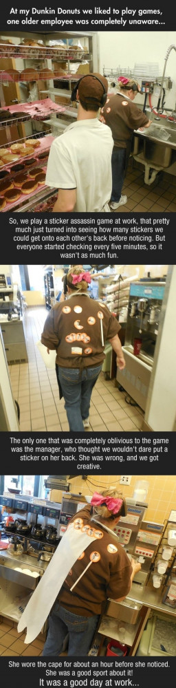 funny picture prank dunkin donuts