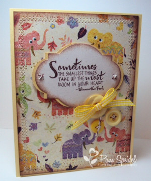 Winnie the Pooh Quote Handmade Thank You or Baby Card