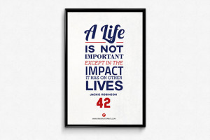 Jackie Robinson #42 Brooklyn Dodgers Inspirational Life Quote Poster ...
