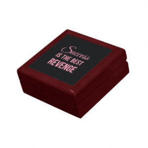 Success Best Revenge Funny Quote Black Pink Jewelry Boxes