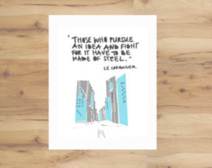 Print - Architecture Quote - Le Cor busier - 8x10 ...
