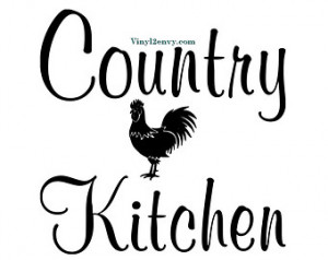 Country Kitchen Rooster - Wall Deca l - Vinyl Wall Decals, Wall Decor ...