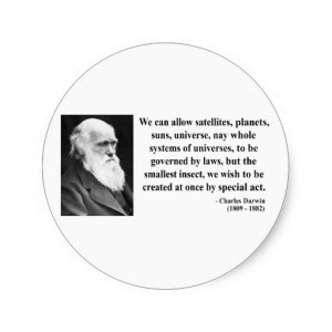 Charles Darwin Quote 4b Classic Round Sticker