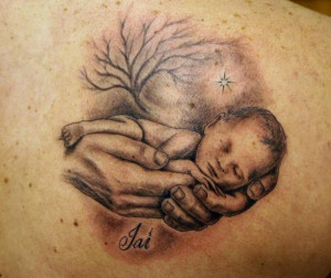 Cute Baby Memorial Tattoo