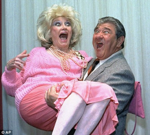 Phyllis Diller. Phyllis gets a lift from Buddy Hackett at the ...