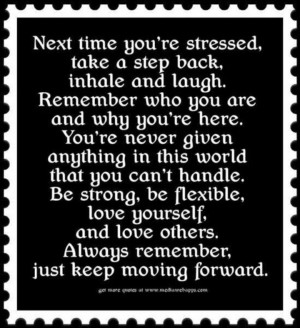 Just keep moving forward...