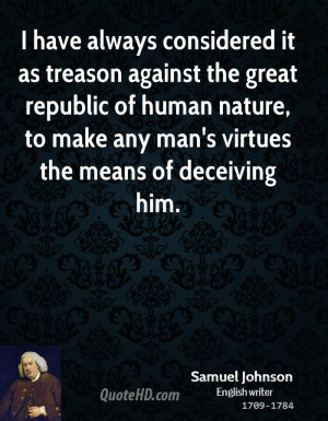 have always considered it as treason against the great republic of ...