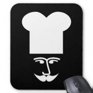 French Chef - Funny Mustache Humor Mouse Pad