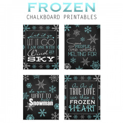 Frozen Chalkboard Printables