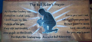 Wood Carved Sign - Bull Riders Prayer - 1'x2' Light Walnut Finish $30 ...
