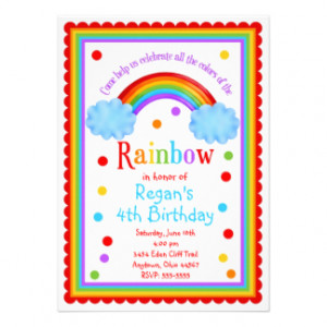Rainbow Birthday Party Invitations Quotepaty Com wallpaper