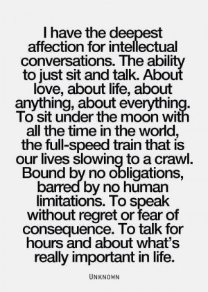 our conversations determine what u mean to me