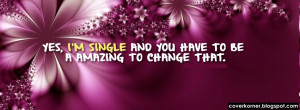 Yes, I'm single, fb timeline covers