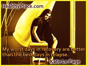 Insightful quote on eating disorders - My worst days in recovery are ...