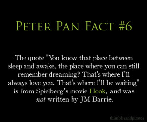 peter pan facts