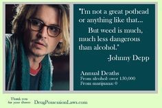 ... weed is so much, much less dangerous than alcohol.