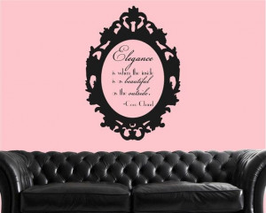 Coco Chanel Elegance Quote and Decorative Frame by SkywayWalls, $25.00 ...