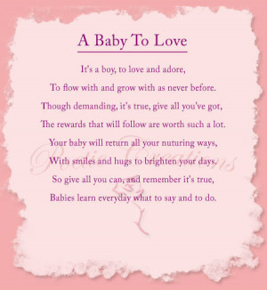 ... poems shopping cart testimonials contact a baby to love poem