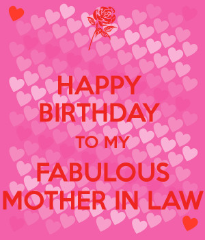 Happy Birthday to My Mother in Law