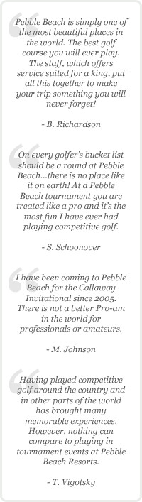 How many tournaments does Pebble Beach Resorts operate and how do they ...
