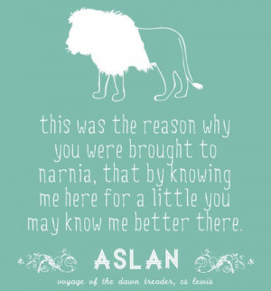 Chronicles of Narnia Aslan Quotes