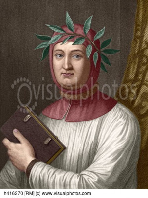 Italian poet Francesco Petrarch, historical art