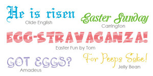 Scrapbooking Themes Quickstart: Easter Images, Sayings and Fonts
