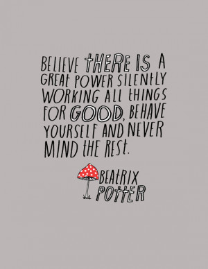 Beatrix Potter Quote - Standard Size