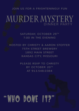 Murder Mystery Party Invitation