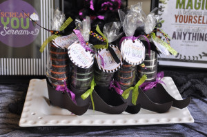 ... You Scream Witch Halloween Party were these cute Oreo Witch Shoes