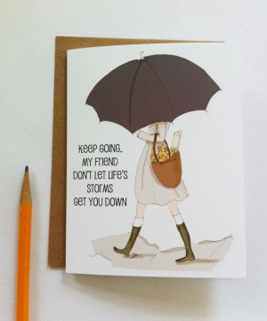 Encouragement Card. Cheer Up Card. Life's Storms. Thinking of You Card ...