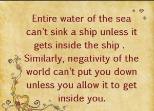 Positive Thinking Quote,Entire water….