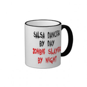Zombie Slayer Salsa Dancer Ringer Coffee Mug
