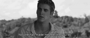 liam hemsworth, quote, text, the last song