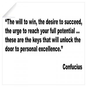 ... Art > Wall Decals > Confucius Personal Excellence Quote Pr Wall Decal