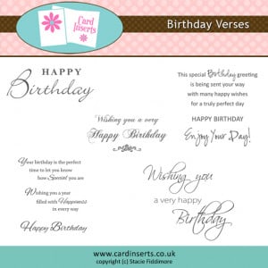 DD Birthday Verses