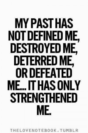 My past can't hold me back
