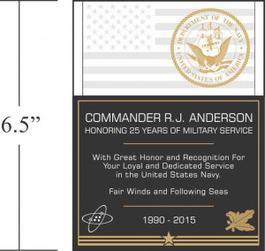 Military Retirement Plaque Wording