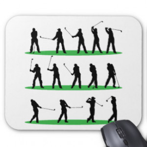 Golf Driving Sequence Mouse Pads