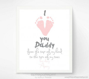 Personalized Father's Day Gift for New Dad I by PitterPatterPrint