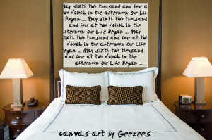 Large Grunge Syle Over the Bed Canvas Art eclectic-bedroom