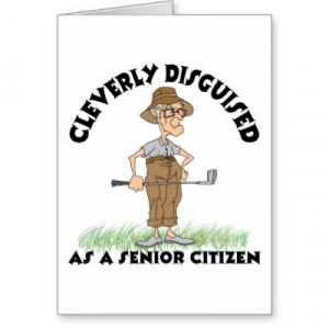 Funny Senior Citizen Golfer Postcard by Golf_TShirt