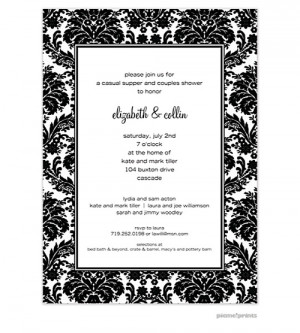 Printable Christmas Party Invitations Black And White Design 18me1251 ...