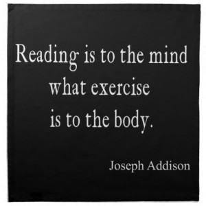 Vintage Addison Reading Mind Inspirational Quote Napkin